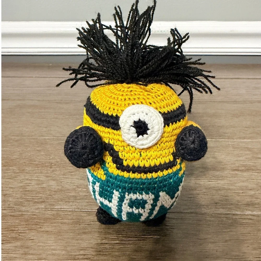 Handmade Crochet‎ Minion Plush One Eyed Amigurumi Despicable Me Knit Toy